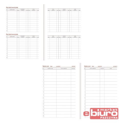 KALENDARZ NAUCZYCIELA B6 TYG BEZBARWNY PCV PSZCZOŁ