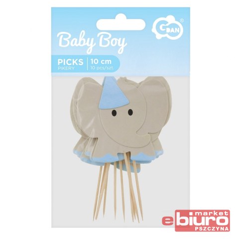 PIKERY B&G SŁONIKI NIEBIESKIE 10SZT GODAN