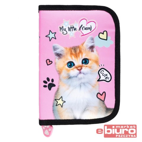 PIÓRNIK DWUKLAP BEZ WYP MY LITTLE FRIEND PINK CAT