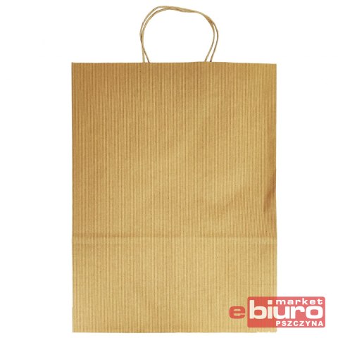 TORBA PAPIEROWA HGREEN 12933 L 32x42x15 BRĄZOWA