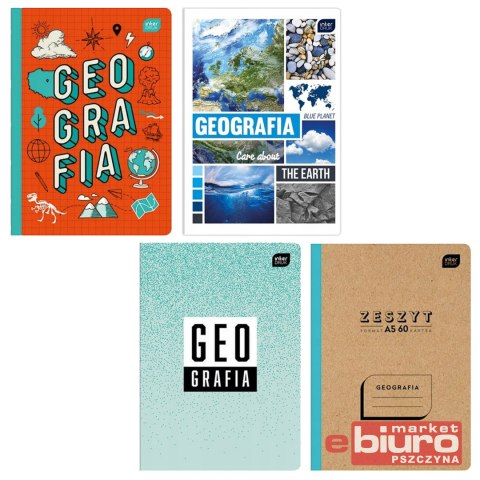 ZESZYT A5 60 KARTEK KRATKA GEOGRAFIA INTERDRUK