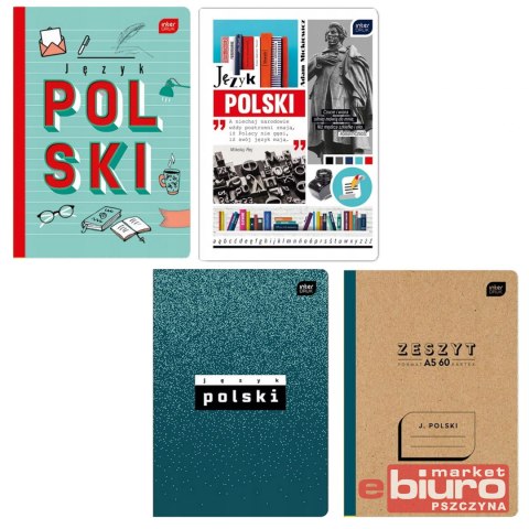 ZESZYT A5 60 KARTEK LINIA JĘZYK POLSKI INTERDRUK