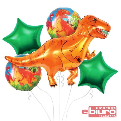 BALONY FOLIOWE ZESTAW DINO 5SZT GODAN