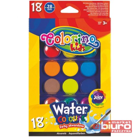 FARBY AKWARELOWE DUŻA PASTYLKA 18 KOLORÓW