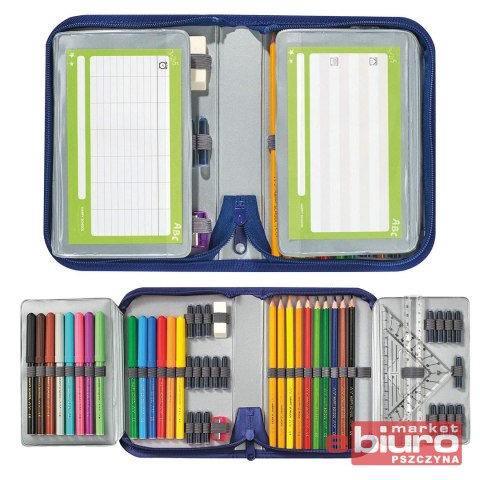 PIÓRNIK Z WYPOSAŻENIEM 2 KLAPKI 50 ELEMENTÓW JEPP HERLITZ