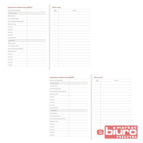 KALENDARZ AKADEMICKI A5 VIVELLA BRĄZ