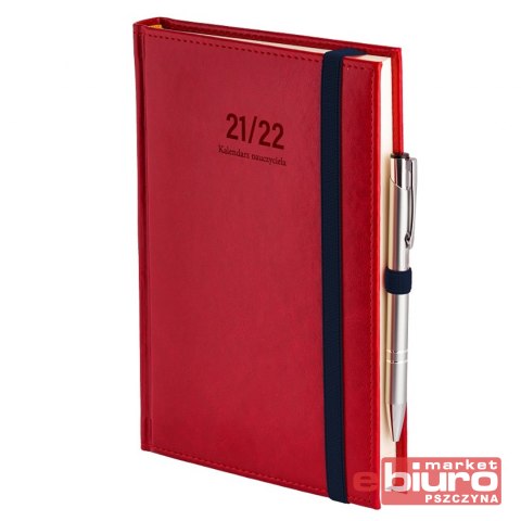 KALENDARZ NAUCZ B6 DZIENNY NEBRASKA Z GUMKĄ CZERWO