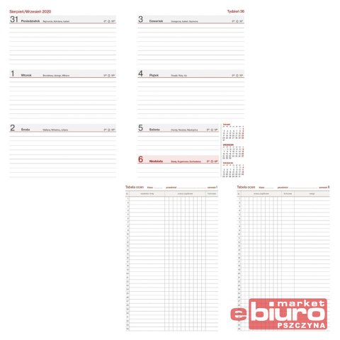 KALENDARZ NAUCZYCIELA A5 TYGODNIOWY NATURA ZIELONY