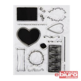 ZESTAW STEMPLI AKRYLOWYCH DECOR