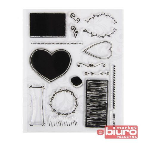 ZESTAW STEMPLI AKRYLOWYCH DECOR