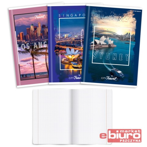 ZESZYT TOP CITY A4 96 KARTEK 70G KRATKA