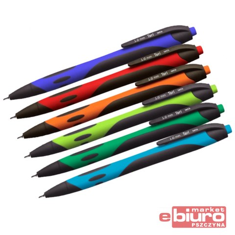 DŁUGOPIS 1,0MM MIX KOLOR OBUDOWY WKŁ.NIEB KD913