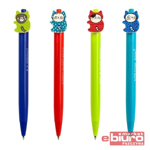 DŁUGOPIS AUTOMAT SO MANY CATS 0,7MM NIEB A'40