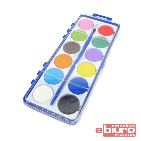 FARBY WODNE 12 KOL. + PĘDZELEK 04230006