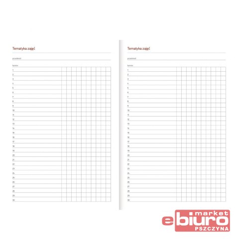 KALENDARZ AKADEMICKI A5 TYG PIKO Z GUMKĄ GRANAT