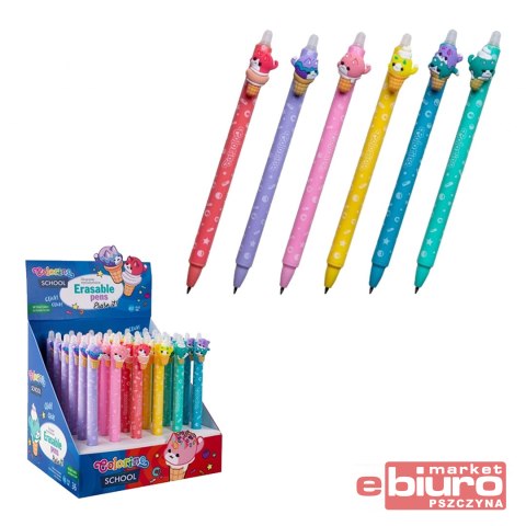 KIDS DŁUGOPIS WYMAZ AUTOM ICE CREAM COLORINO SCHOO