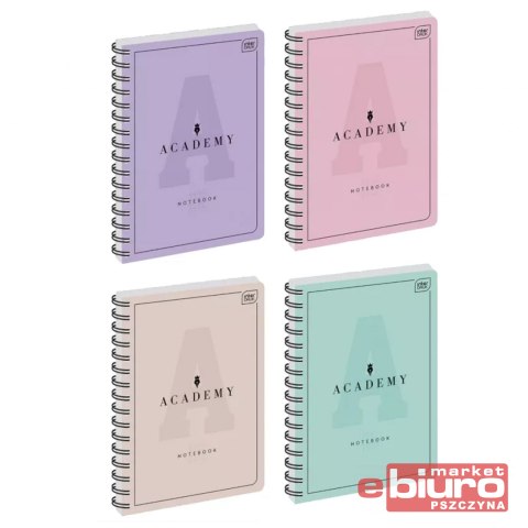 KOŁOZESZYT B5 100 KARTEK KRATKA 90G ACADEMY PASTEL INT