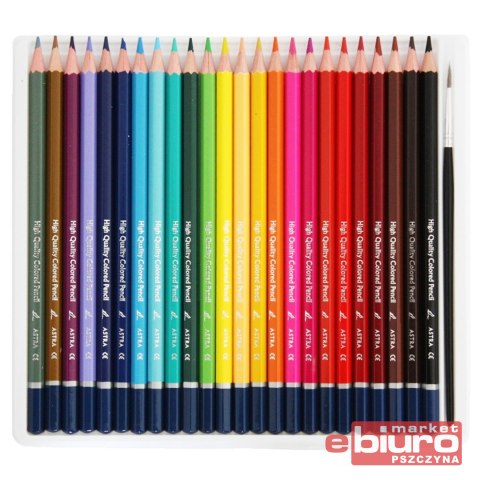 KREDKI AKWARELOWE OŁÓWKOWE 24 KOLORÓW ASTRA