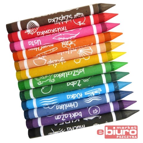 KREDKI GRAFIONOWE 12 KOLORÓW KIDEA