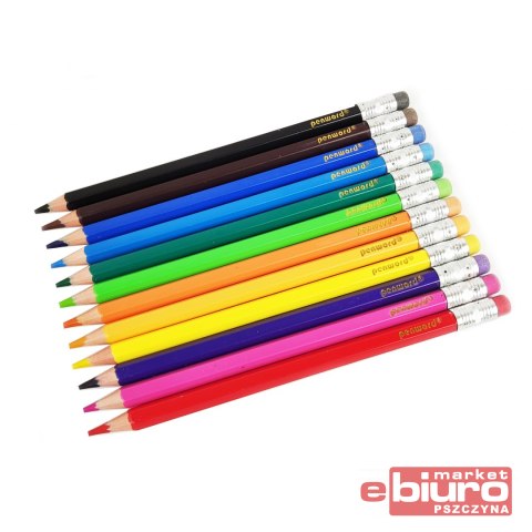 KREDKI OŁÓWKOWE 2666-12-G 12KOL JUMBO HEX Z GUMKĄ