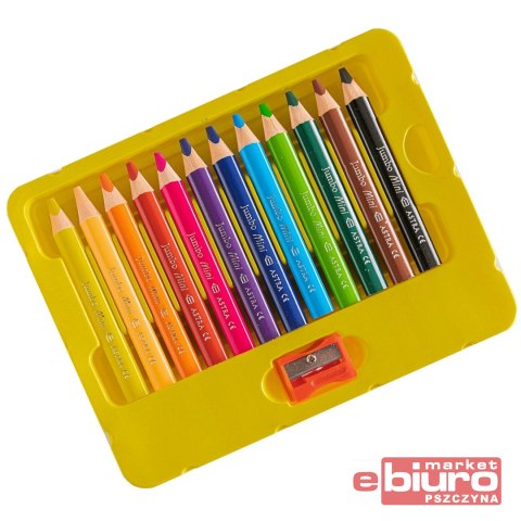 KREDKI OŁÓWKOWE JUMBO TRÓJKĄTNE MINI 12 KOL.ASTRA