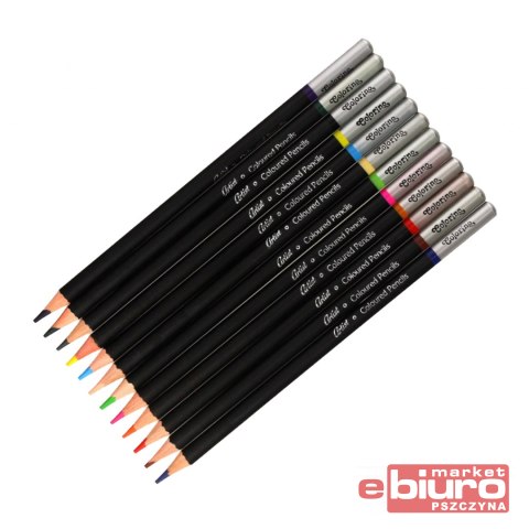 KREDKI OŁÓWKOWE OKRĄGŁE COLORINO ARTIST 12 KOLORÓW