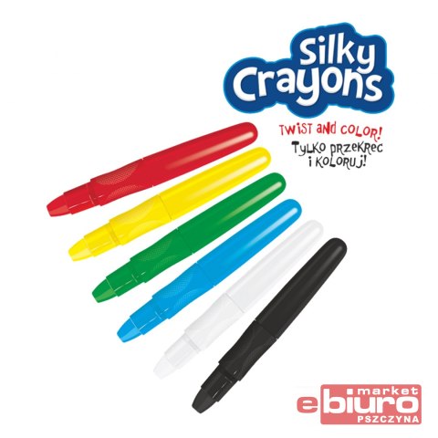 KREDKI ŻELOWE WYKRĘCANE W SZTYFCIE 6 KOLORÓW