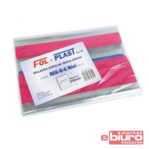 OKŁADKA SZKOLNA REGULOWANA B-6 MINI (232mm)