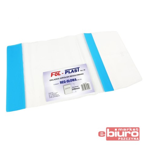 OKŁADKA SZKOLNA REGULOWANA SŁOWA (240mm)