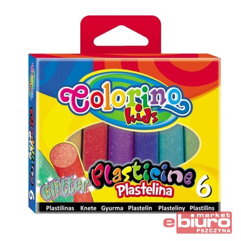 PLASTELINA BROKATOWA 6 KOLORÓW COLORINO