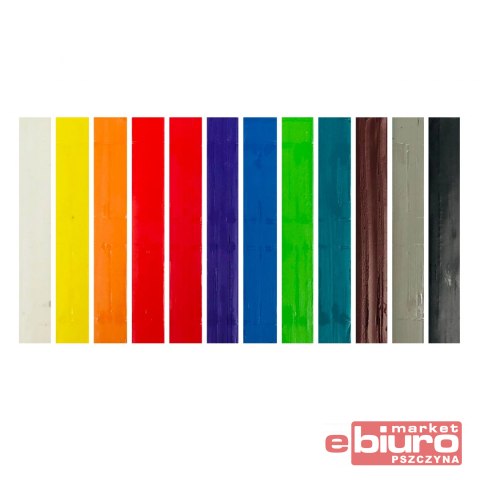 PLASTELINA KWADRATOWA 12 KOLORÓW COLORINO