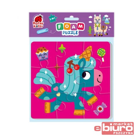 PUZZLE PIANKOWE 2W1 JEDNOROŻEC/LAMA RK6050-02