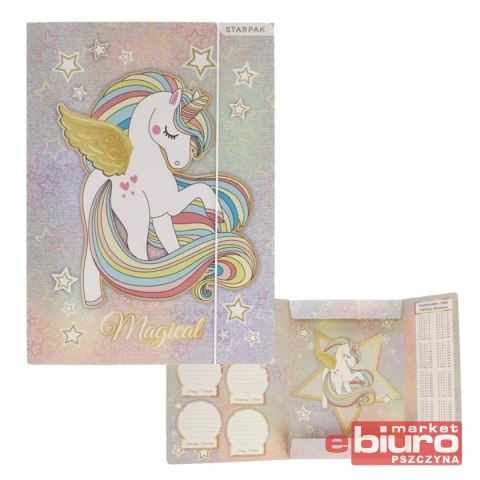 TECZKA Z GUMKĄ A4 UNICORN 480785