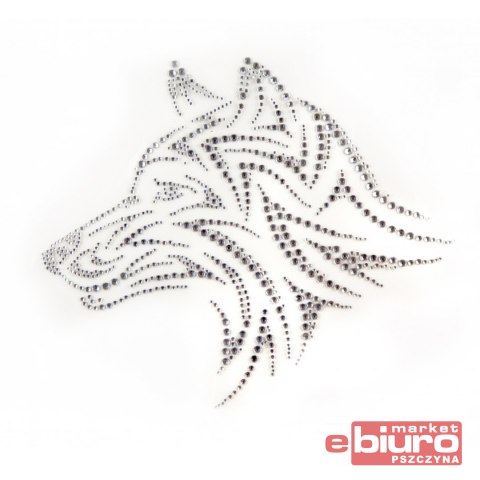 TERMO APLIKACJA Z KAMIENI HOT FIX WILCZEK