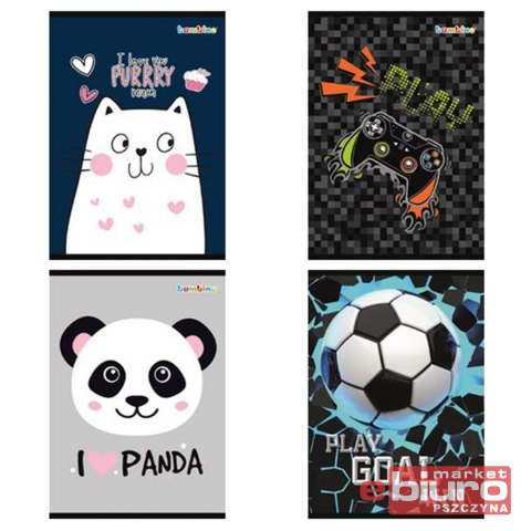 ZESZYT A5 16K KRATKA LAMINOWANY BAMBINO PREMIUM