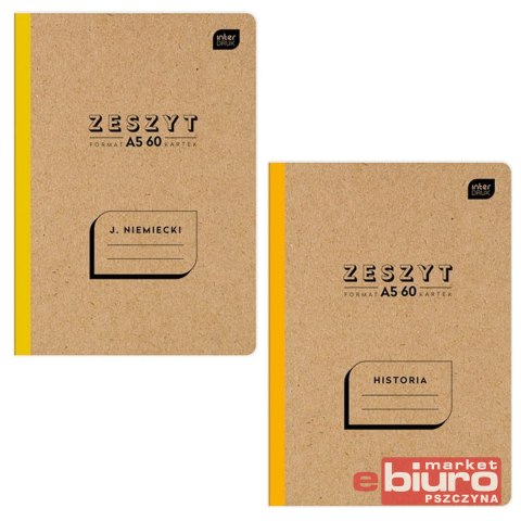 ZESZYT PRZEDMIOTOWE A5 60 MIX 1 ZESTAW 10 SZT. INT