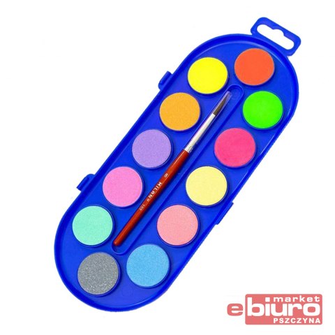 FARBY AKWARELOWE 12 KOL. (4 FLUO+ 8 METAL) 0531512