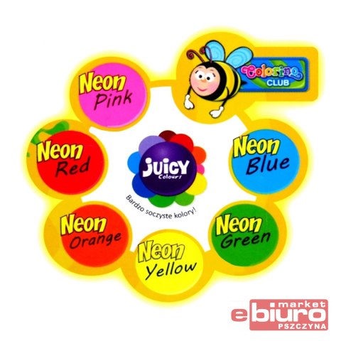 FARBY PLAKATOWE COLORINO NEON 6 KOLORÓW 20ML