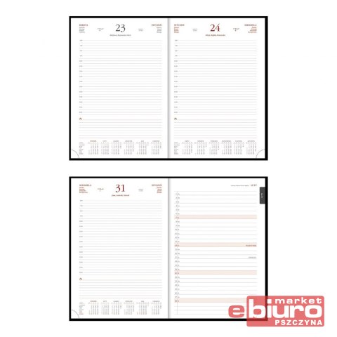 KALENDARZ A4 UKŁAD TYGODNIOWY VIVELLA CZERWONY