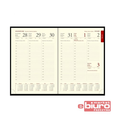 KALENDARZ A5 UKŁAD TYGODNIOWY VIVELLA CZERWONY