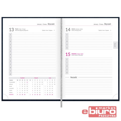 KALENDARZ BASIC A5 DTP CZARNY