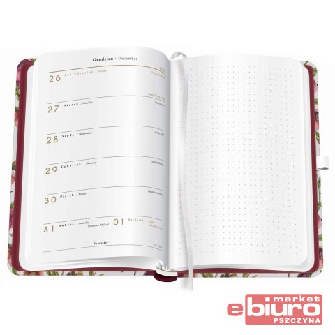 KALENDARZ KSIĄŻKOWY A5 192 MAT+UV FLOWERS INTERDRU