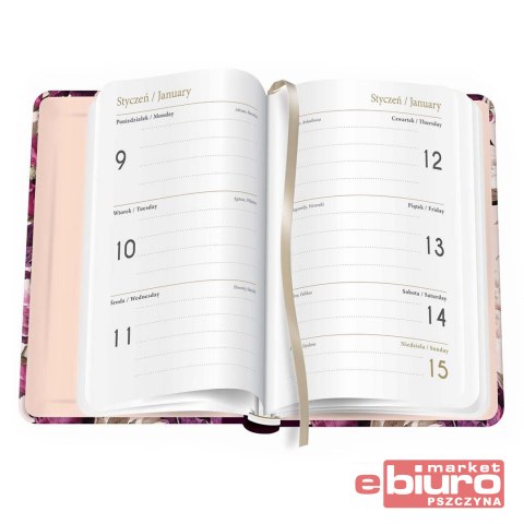 KALENDARZ KSIĄŻKOWY A6 192 MAT+UV BOTANIC INTERDRU