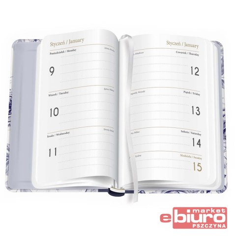 KALENDARZ KSIĄZKOWY A6 192 MAT+UV FLOWER INTERDRUK