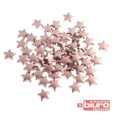 KORALIKI GWIAZDKI 1 CM 60SZT RÓŻOWE ZŁOTO