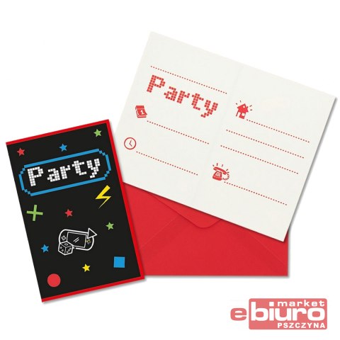 ZAPROSZENIE Z KOPERTAMI GAMING PARTY A'6 GODAN