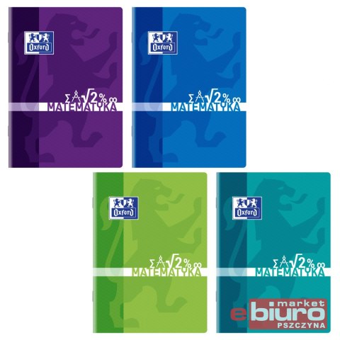 ZESZYT OXFORD MATEMATYKA A5 60 KARTEK 90G KRATKA