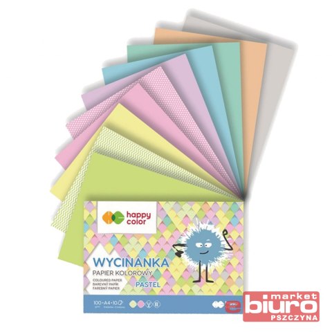 BLOK WYCINANKA PASTEL A5 10 ARK 100G HAPPY COLOR