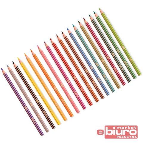 KREDKI EVOLUTION STRIPES 14+4 KOLORÓW BIC