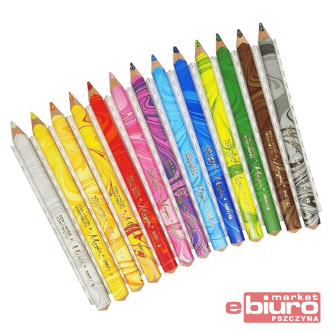 KREDKI MAGIC TRIO 3408 12+1 KOLORÓW DREWNIANE